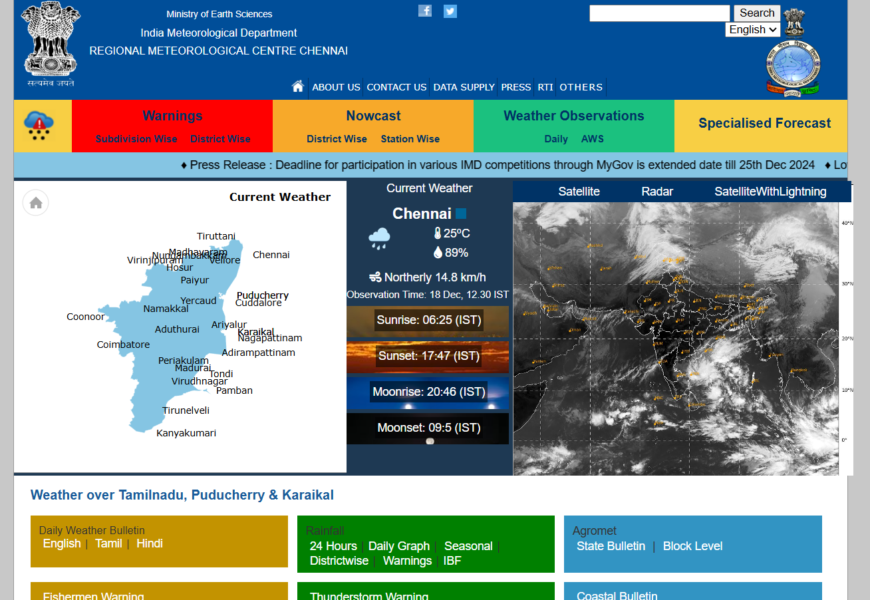 Mausam Chennai – IMD - Government Websites